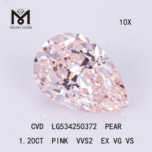 1.20ct PEAR cvd лабораторные бриллианты розового цвета Loose Lab Diamonds цена по прейскуранту завода-изготовителя