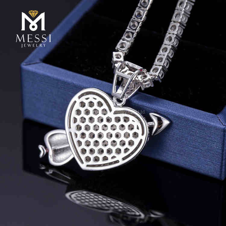 Подвеска Heart & Arrow Hip-Hop rapper Moissanite stone для продажи