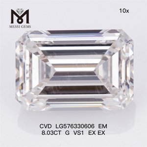 8,03 карат G VS1 EX EX EM лаборатория создала имитацию алмаза CVD LG576330606