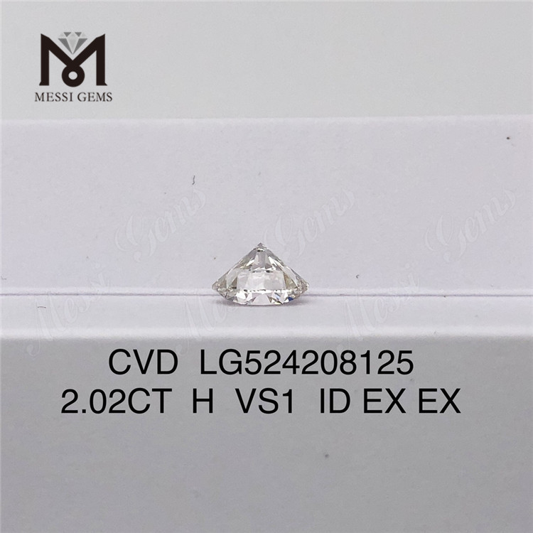 Стоимость искусственных бриллиантов 2,02 карата H VS1 круглой бриллиантовой огранки, сертификат IGI