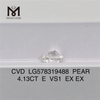 4.13CT E VS1 EX EX выращенные в лаборатории бриллианты CVD LG578319488 PEAR на продажу
