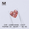 1,51 карат FIOPINK SI1 HEART VG VG оптовая продажа бриллиантов, созданных в лаборатории CVD LG485145450