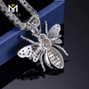 серебряное ожерелье унисекс в стиле хип-хоп на заказ, ожерелье с пчелой и насекомым
