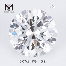 3,07 карат FG SI2 круглой формы россыпью 3 карат бриллианта, выращенного в лаборатории, заводская цена 
