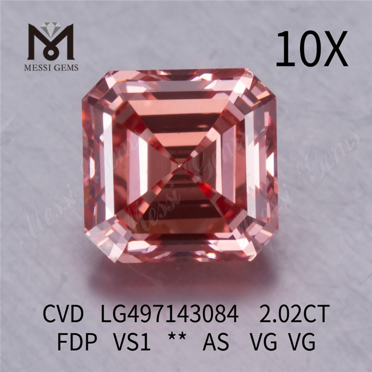 2.02CT FANCY DEEP PINK VS1 AS VG Лабораторный бриллиант CVD LG497143084