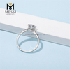 Классическое обручальное кольцо из серебра 925 пробы с 6 зубцами, 6,5 мм, 1 карат, муассанит