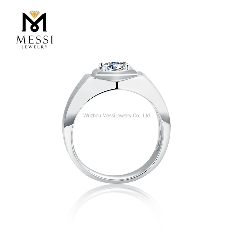 оптовая цена кольцо из стерлингового серебра 925 пробы муассанит серебряные украшения мужские кольца для мужчин