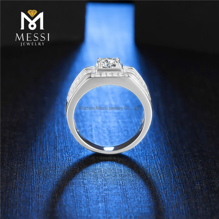 Мужское кольцо из муассанита 925, серебряные украшения, обручальные кольца из стерлингового серебра