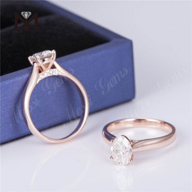 обручальное кольцо с пасьянсом из розового золота