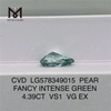 4,39 карата Груша FANCY INTENSE GREEN VS1 VG EX CVD Зеленый бриллиант LG578349015