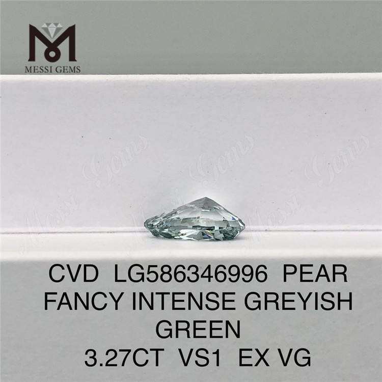 3.27CT VS1 EX VG FANCY INTENSE СЕРО-ЗЕЛЕНЫЙ ps бриллианты CVD зеленый CVD LG586346996 