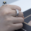 Мужские кольца на палец с круглым бриллиантом из белого золота 18 карат, выращенным в лаборатории