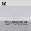 1.41CT E VVS1 Обнародование сертификата чистоты IGI для алмаза SQ丨Messigems CVD LG529260483 