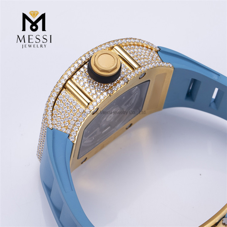 Pass Tester Custom D Color VVS Iced Out Брендовые часы с муассанитом и бриллиантами