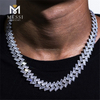 Ювелирные изделия в стиле хип-хоп Кубинское ожерелье Ice Out Moissanite Cuban Link Chain