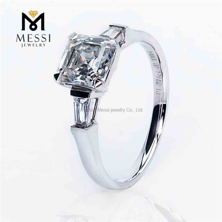 Pricess 4 зубца, закрепляющие кольца с муассанитом, обручальное кольцо 18 карат для женщин