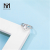 Кольцо для помолвки из стерлингового серебра 925 пробы с муассанитом и бриллиантом круглой формы Messi Gems весом 1 карат