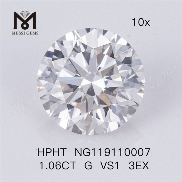 HPHT 1.06CT G VS1 3EX Выращенный в лаборатории алмазный камень