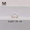 6.42ct FG VS огранка принцесса самый большой выращенный в лаборатории бриллиант быстрая доставка
