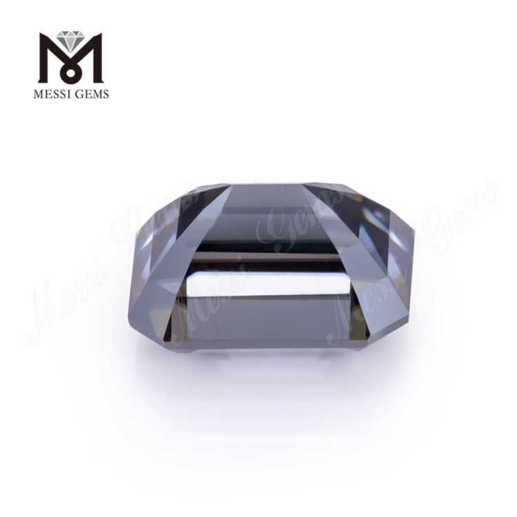 Изумрудная форма Серый муассанит 7x9 мм Свободные муассанитовые камни Заводская цена Драгоценные камни на складе