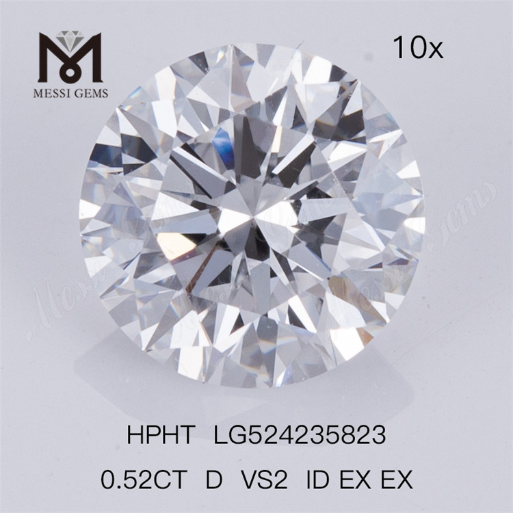 0,52 т D VS2 ID EX EX Лабораторные бриллианты россыпью HPHT Diamond Factory Stock