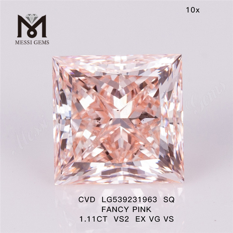 1.11CT LG539231963 SQ FANCY PINK VS2 EX VG VS лабораторный бриллиант CVD