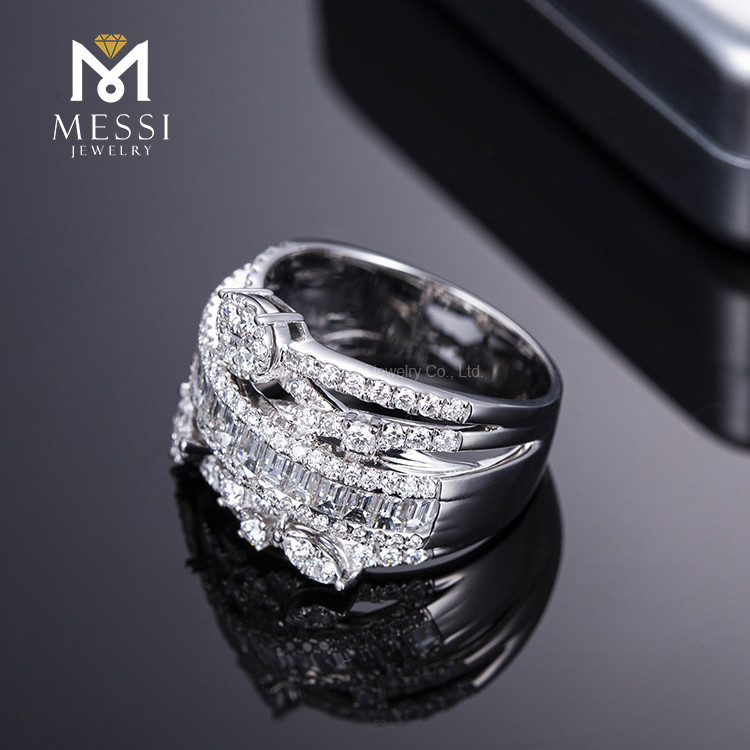 18-каратное золотое кольцо ювелирные изделия с натуральным бриллиантом кольца для свадебной помолвки
