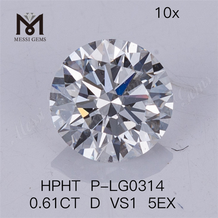 Лабораторный алмаз HPHT 0,61 карат D VS1 5EXLab Diamonds