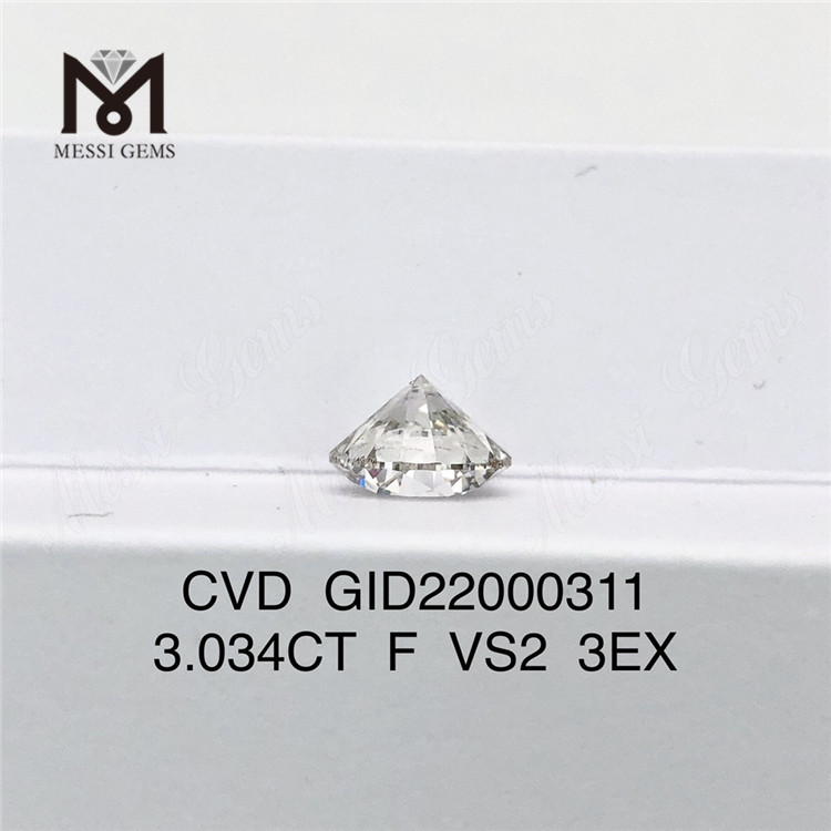  3.034CT F VS2 cvd алмаз 3EX дешевые свободные лабораторные алмазы оптовая цена