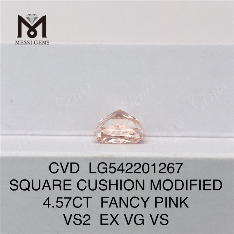 4,57 карата фантазийный розовый бриллиант, выращенный в лаборатории SQ cvd искусственный бриллиант в продаже