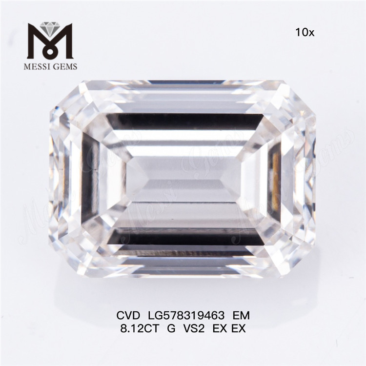 8.12CT G EM VS2 EX EX Выращенные в лаборатории драгоценные камни без CVD LG578319463