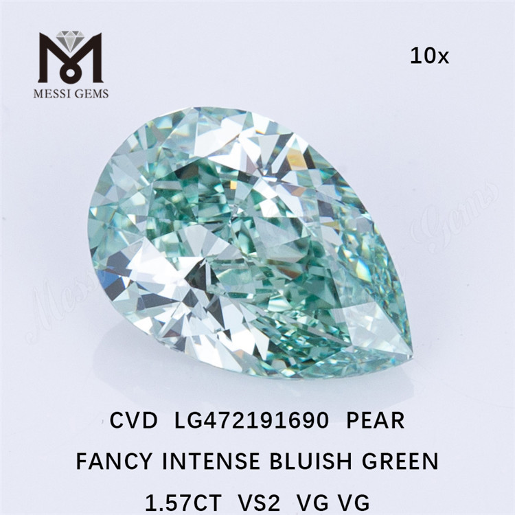 1,57 карат VS2 синие синтетические бриллианты россыпью CVD зеленые выращенные в лаборатории бриллианты оптом LG472191690