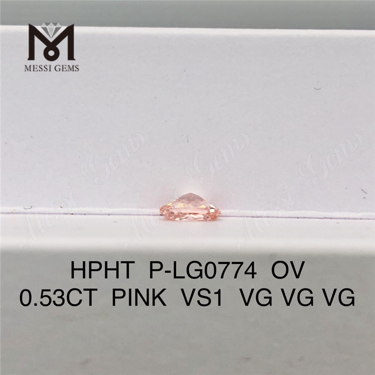 HPHT P-LG0774 OV 0,53 карат РОЗОВЫЙ VS1 VG VG VG выращенный в лаборатории бриллиант