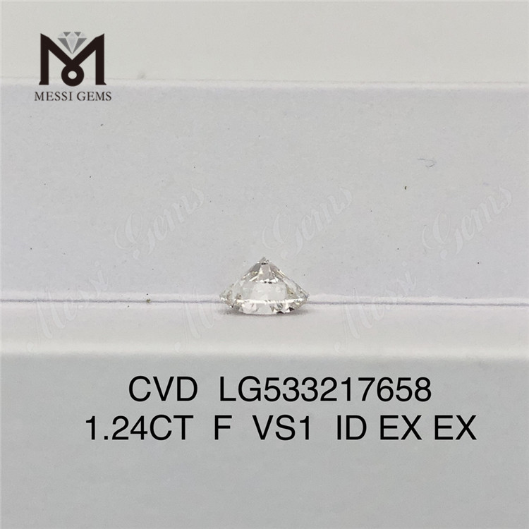 1,24 карата F круглый искусственный бриллиант CVD по сравнению с заводской ценой бриллианта RD cvd
