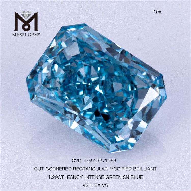 ПРЯМОУГОЛЬНЫЙ лабораторный бриллиант FANCY BLUE 1.29CT CVD LG519271066 