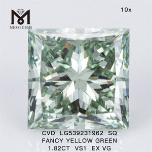 1,82-каратный лучший лабораторный бриллиант на россыпи SQ Необычный желто-зеленый лабораторный бриллиант по заводской цене