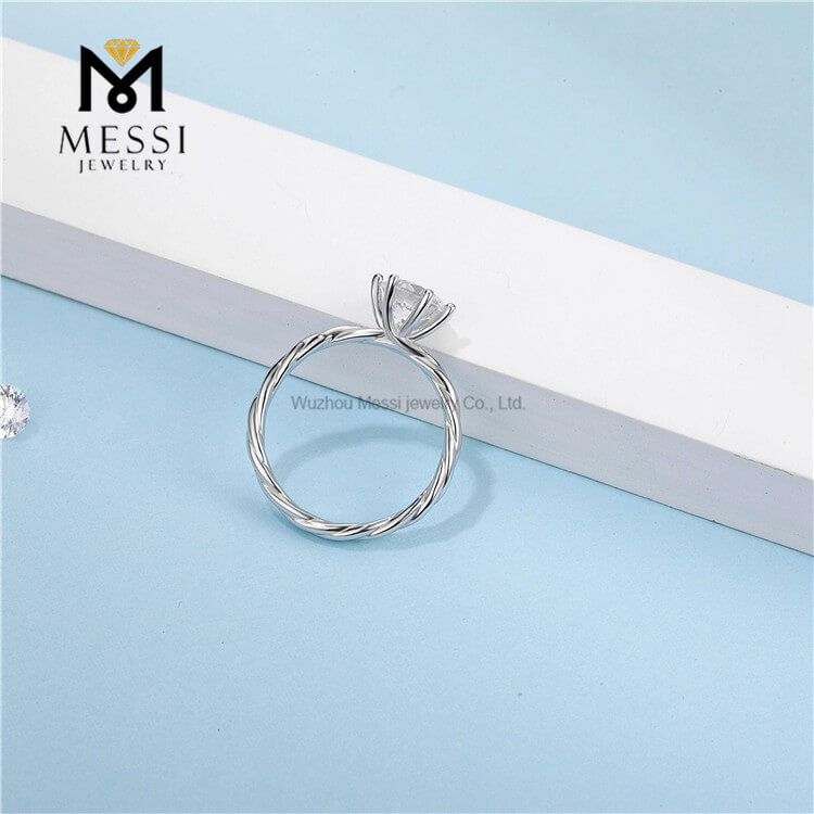 Оптовые кольца из стерлингового серебра 925 пробы Лучшие обручальные кольца с муассанитом для девочки