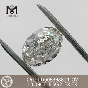 Крупнейший бриллиант 10,09CT F VS2 CVD OV, выращенный в лаборатории, сертифицированный IGI Excellence丨Messigems LG608398814