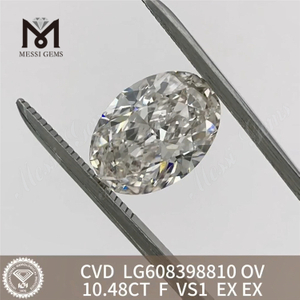 10,48 карата OV F VS1, выращенные в лаборатории бриллианты, отдельные камни 丨Messigems LG608398810 