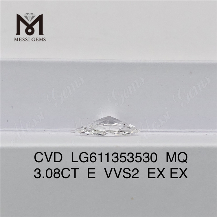Лабораторные бриллианты весом 3,08 карата E VVS2 MQ CVD IGI Certified Sparkle丨Messigems LG611353530