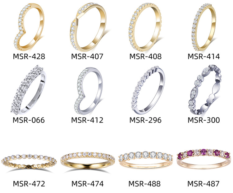 18-каратное белое золото, классический дизайн, бриллиантовое кольцо вечности, золотые украшения, женский подарок