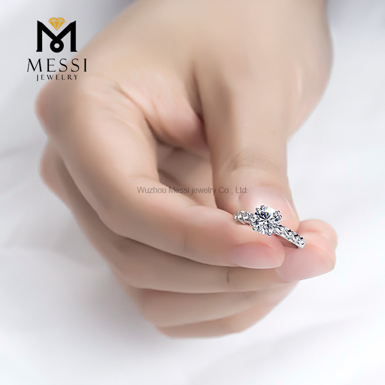 18-каратное настоящее золотое кольцо с бриллиантом Индивидуальный дизайн женские современные обручальные кольца