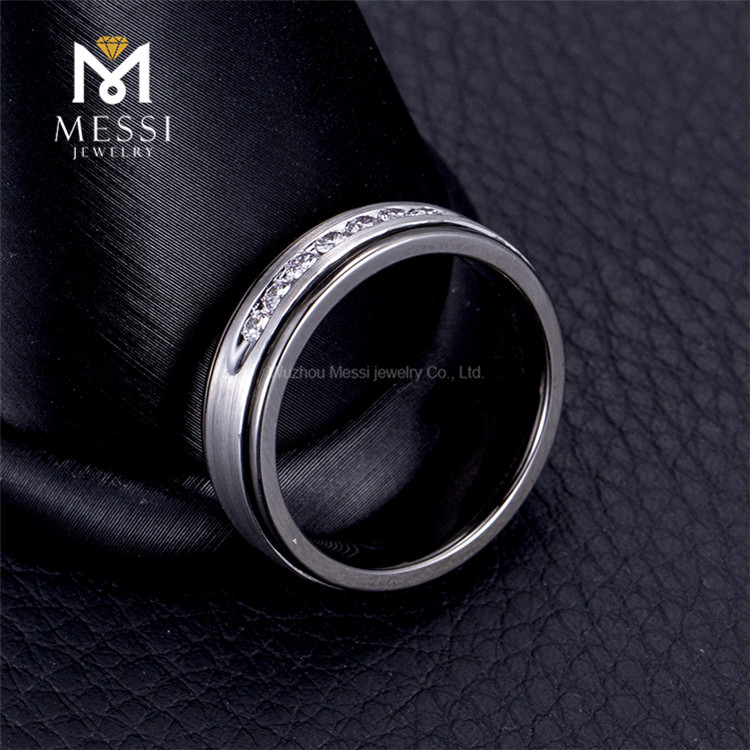 Черное кольцо из 18-каратного золота 11 г 2 мм с лабораторным бриллиантом для мужчин на свадьбу