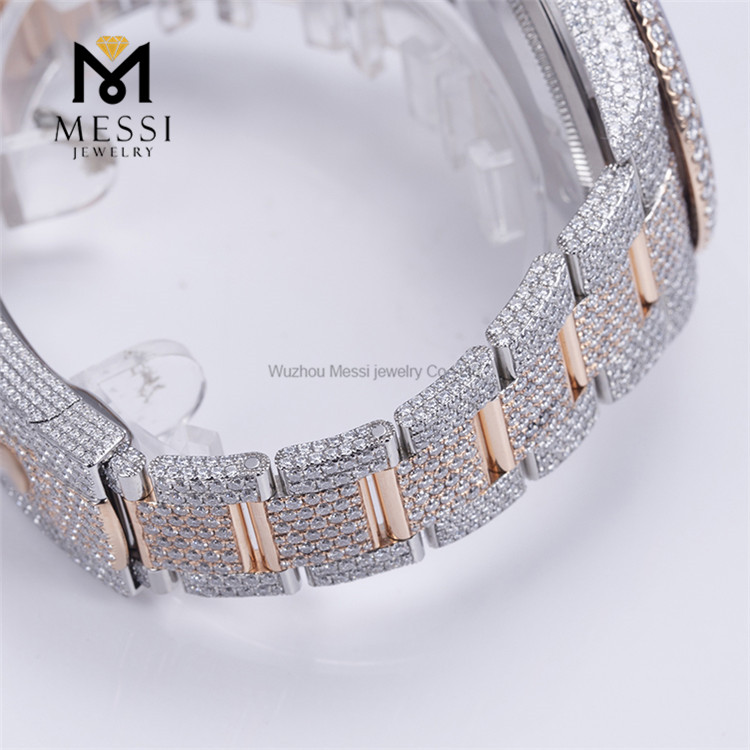 Роскошные часы VVS Moissanite Diamond с муассанитом Iced Out