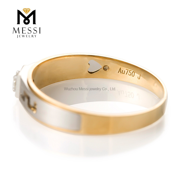 Изготовленное на заказ обручальное кольцо для помолвки и помолвки ювелирных изделий, золото 14 карат