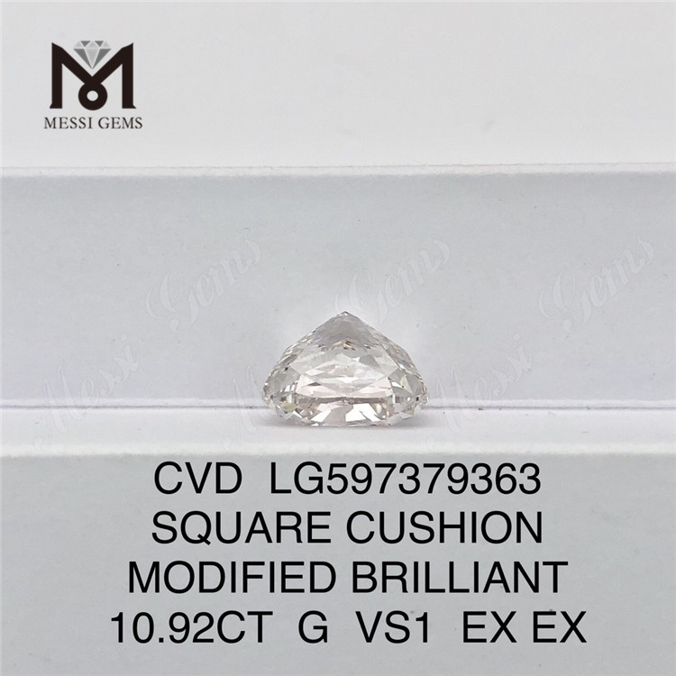 Лабораторные бриллианты CVD G VS1 EX EX SQUARE 10,92 карата LG597379363 丨Messigems