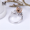 Кольцо с бриллиантом в форме сердца 1 карат Кольцо из белого золота 18 карат, выращенного в лаборатории, с бриллиантом