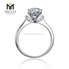 Wuzhou 1ct муассанит бриллиантовое кольцо белое золото покрытие кольцо из стерлингового серебра 925 пробы