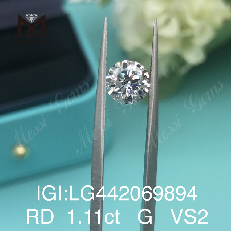 1,11 карата G VS2 Круглый бриллиант BRILLIANT IDEAL 2EX, выращенный в лаборатории, 1 карат