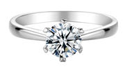 Messi Gems Оптовая 1 Карат Def Moissanite Diamond Свадьба Изящное 925 Стерлинговое кольцо
